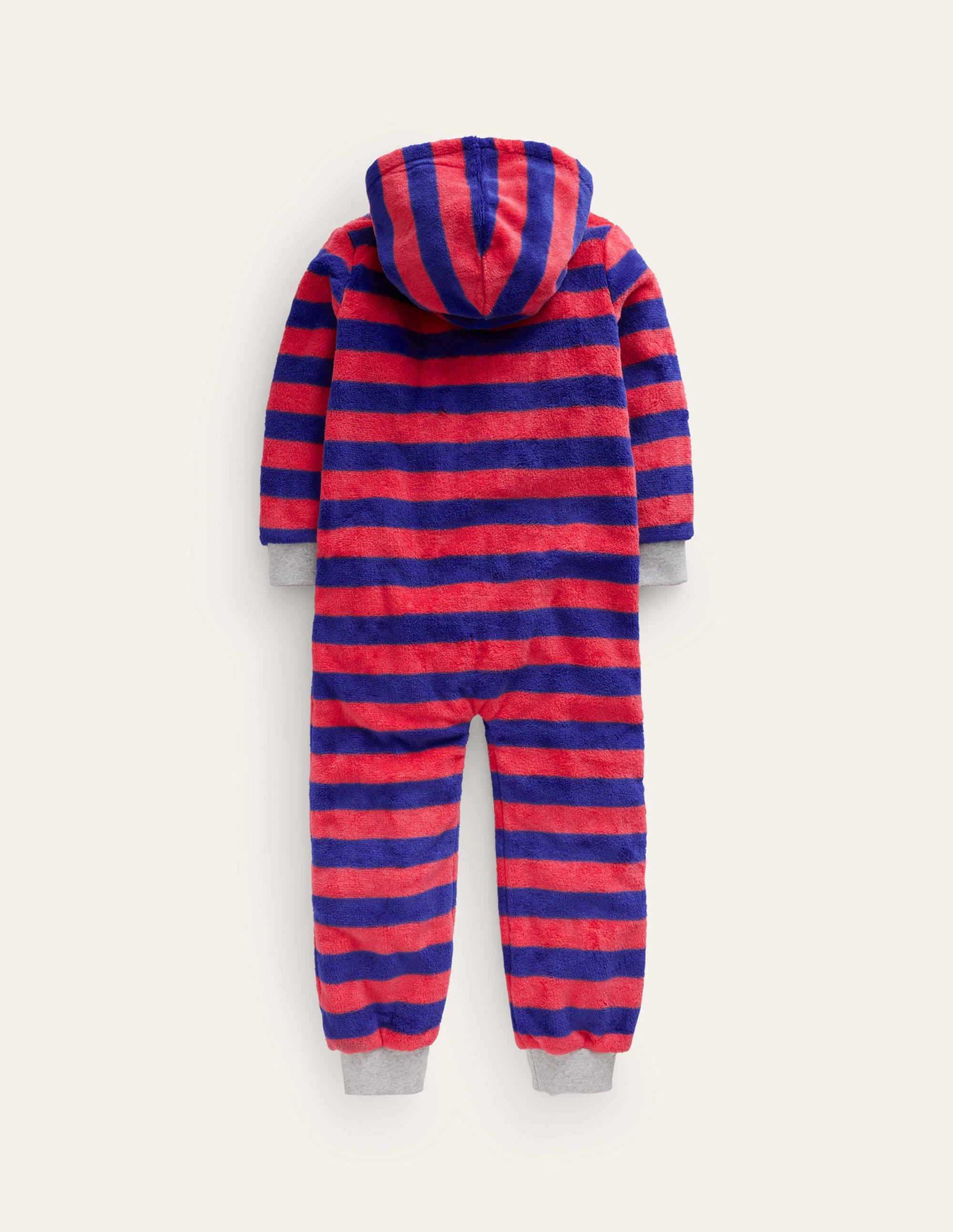 Gemütlicher Einteiler aus Fleece-Marmeladenrot/Saphirblau - Image 2