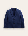 Jersey-Blazer-Schuluniform-Marineblau