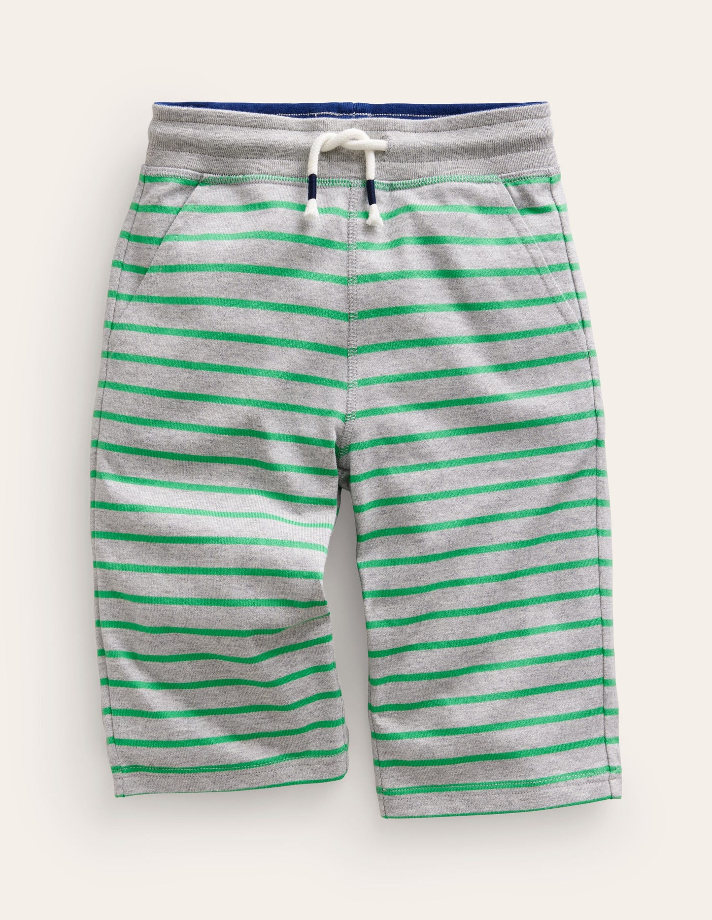Short baggy en jersey-Vert petit pois/gris chiné