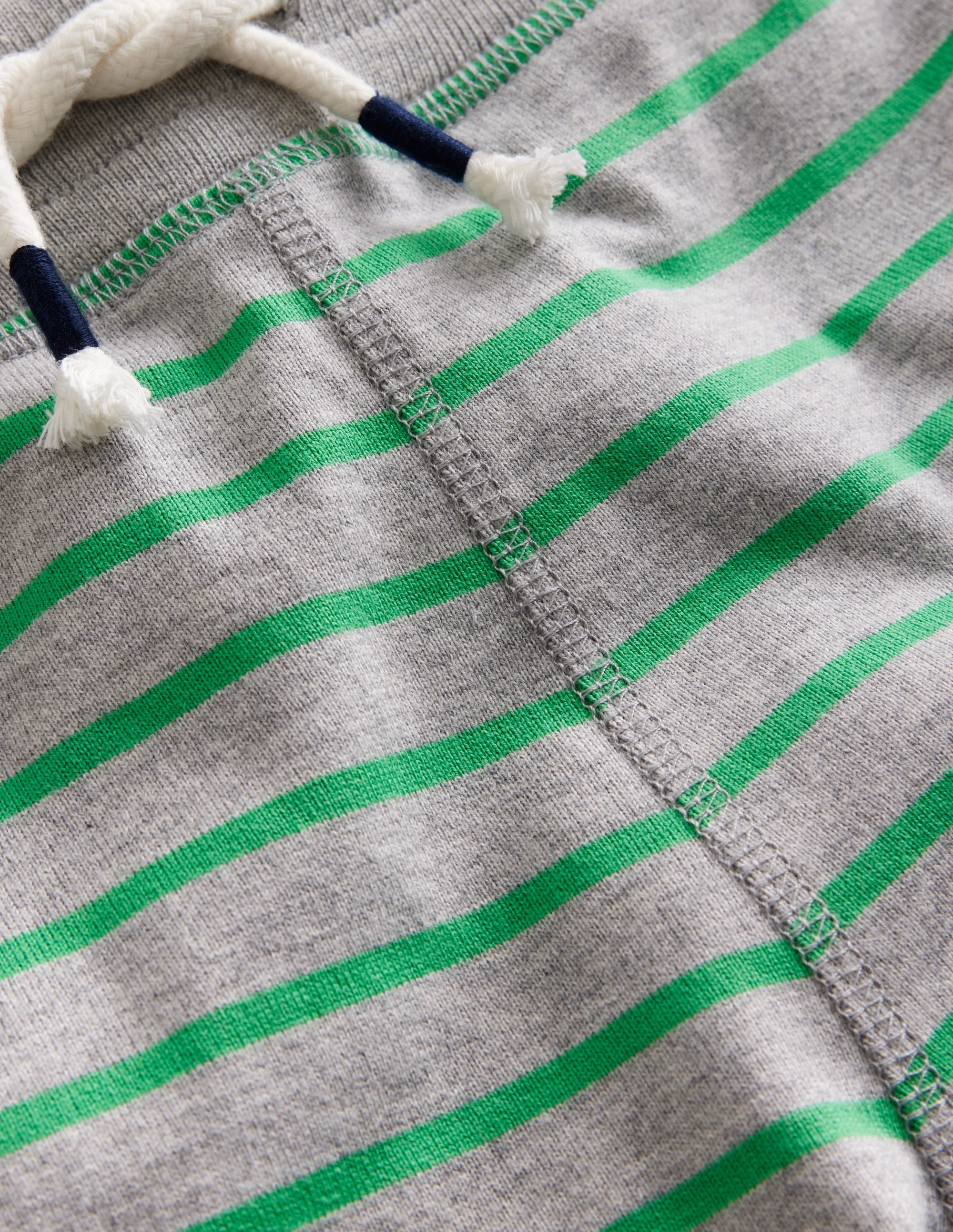 Short baggy en jersey-Vert petit pois/gris chiné - Image 3