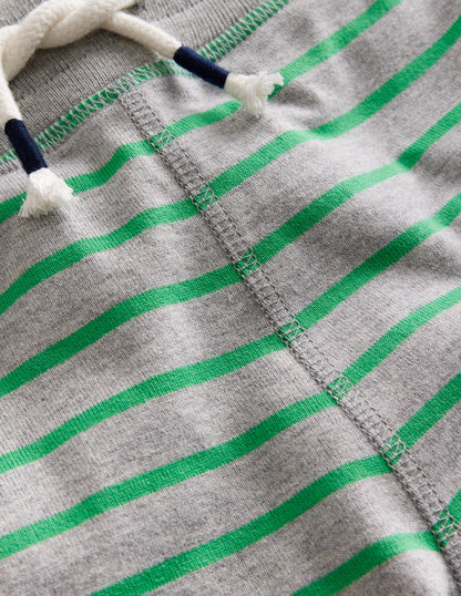Short baggy en jersey-Vert petit pois/gris chiné-4