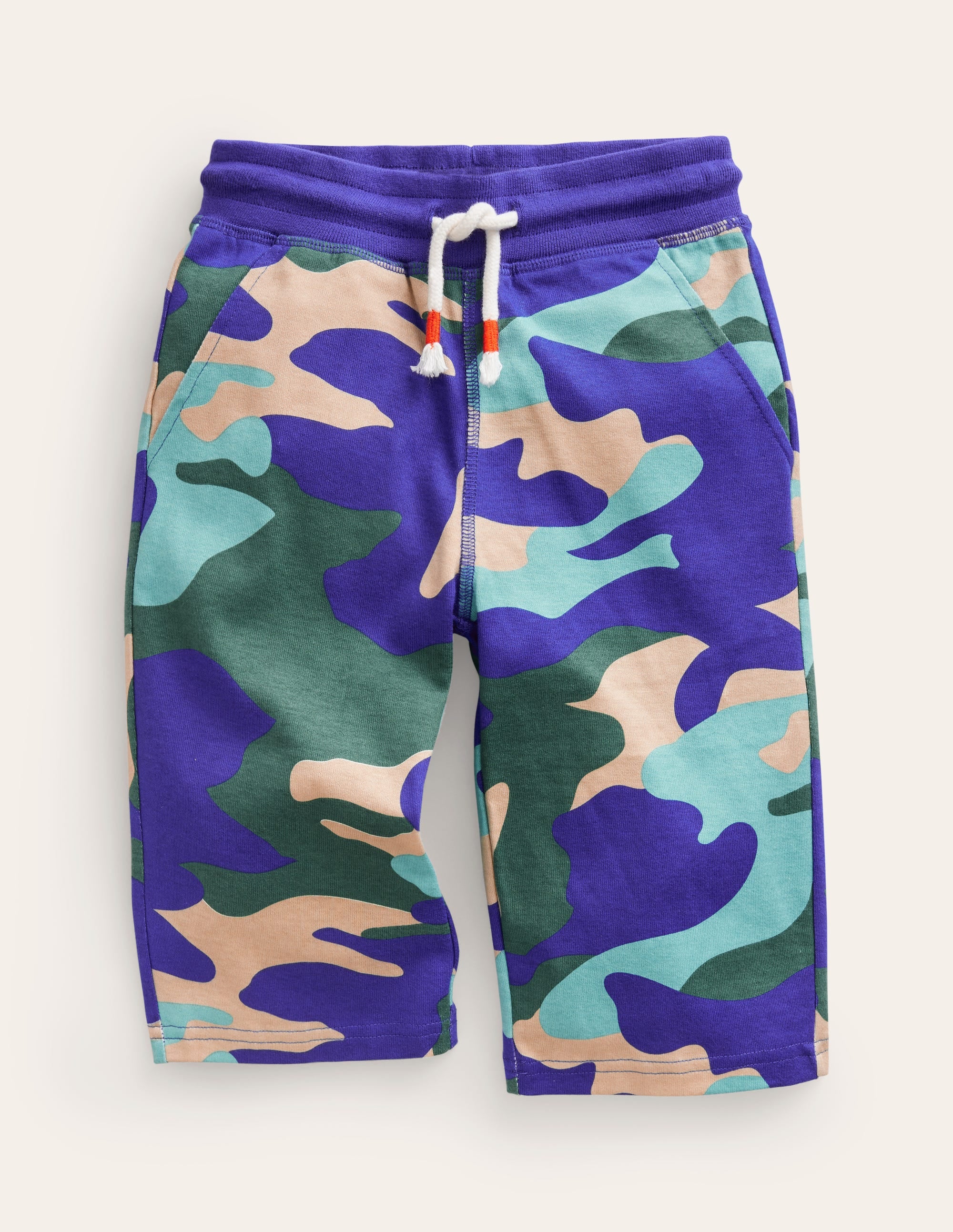 Short baggy en jersey-Camouflage bleu - Image 1