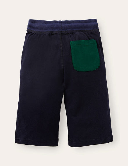 Baggyshorts aus Jersey-Anemone