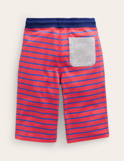 Baggyshorts aus Jersey-Marmeladenrot/Blaureiher-3