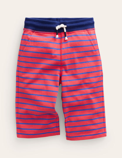 Baggyshorts aus Jersey-Marmeladenrot/Blaureiher-2
