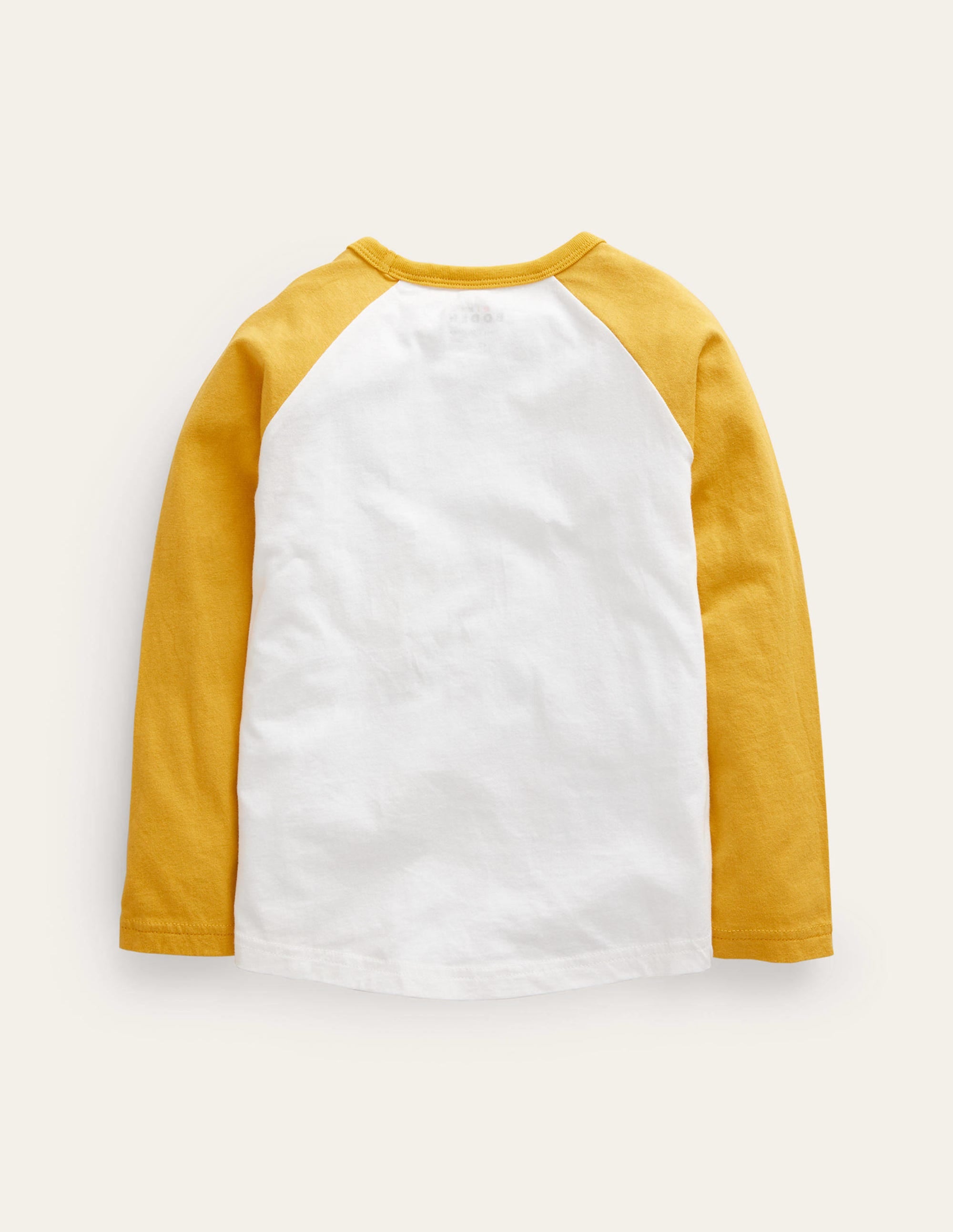 Fröhliches Raglan-T-Shirt-Naturweiß/Stachelbeergelb - Image 2