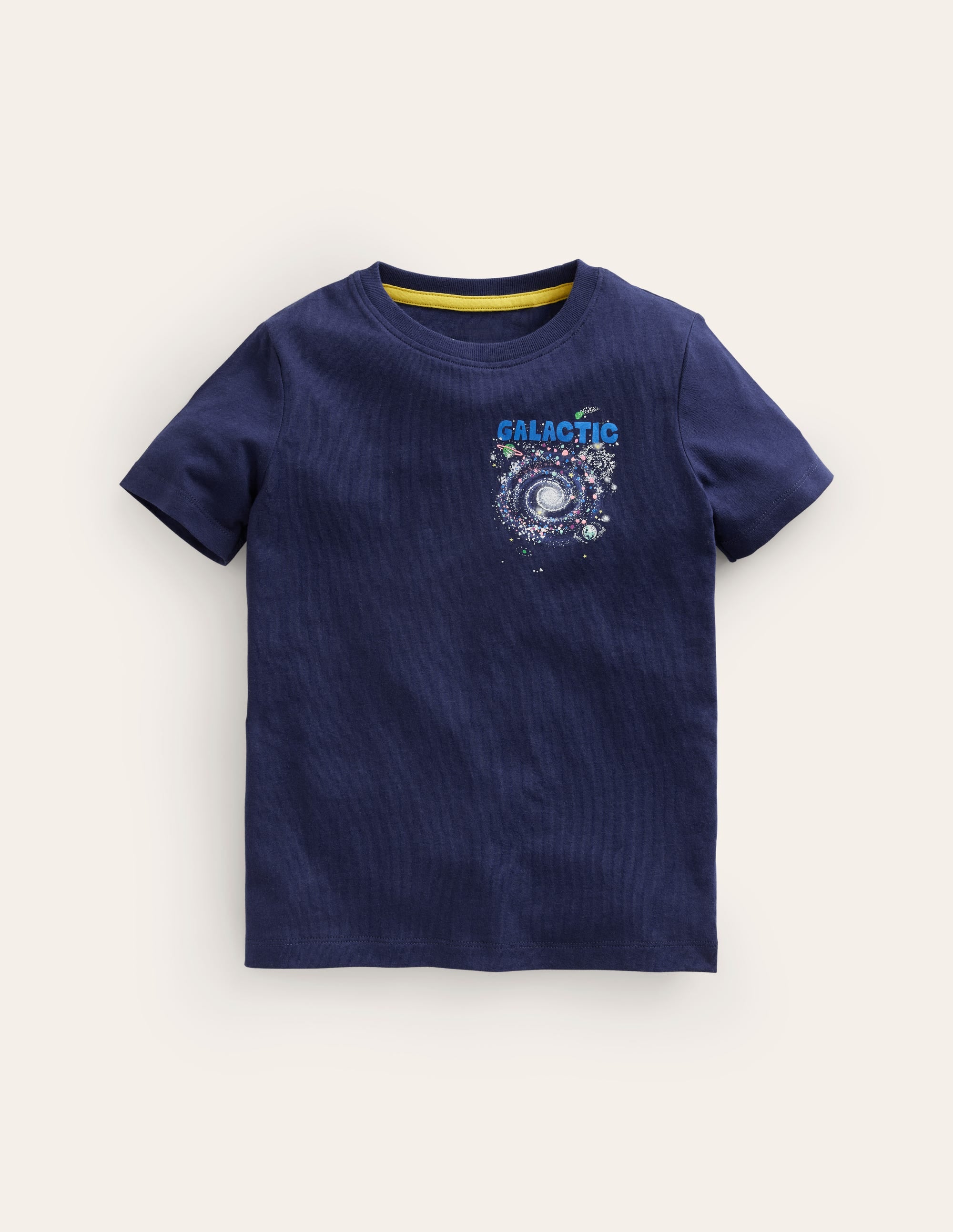 Relaxed Printed T-shirt-College Navy Galaxy - Image 1