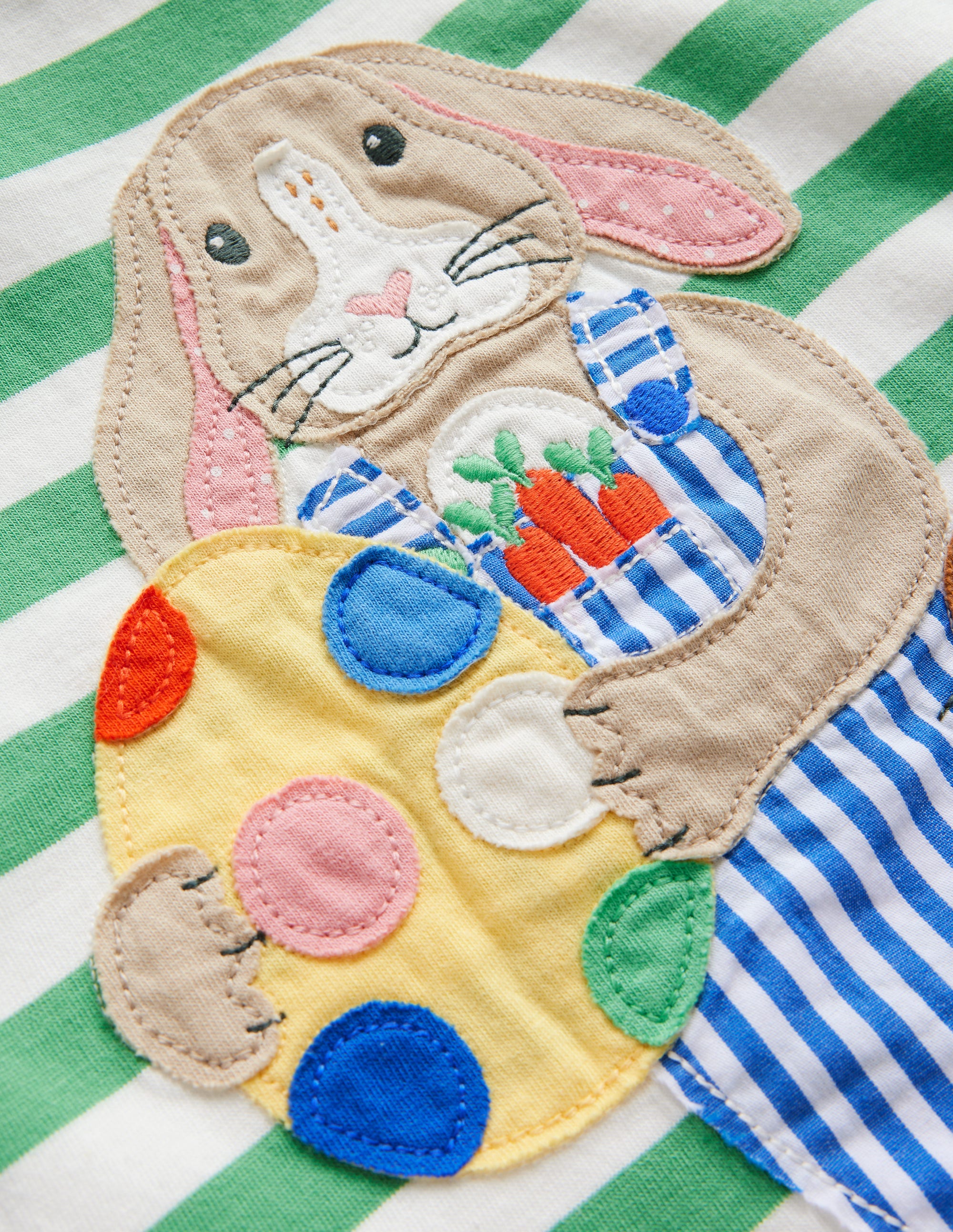 Easter Appliqué T-shirt-Aloe Green/Ivory - Image 3