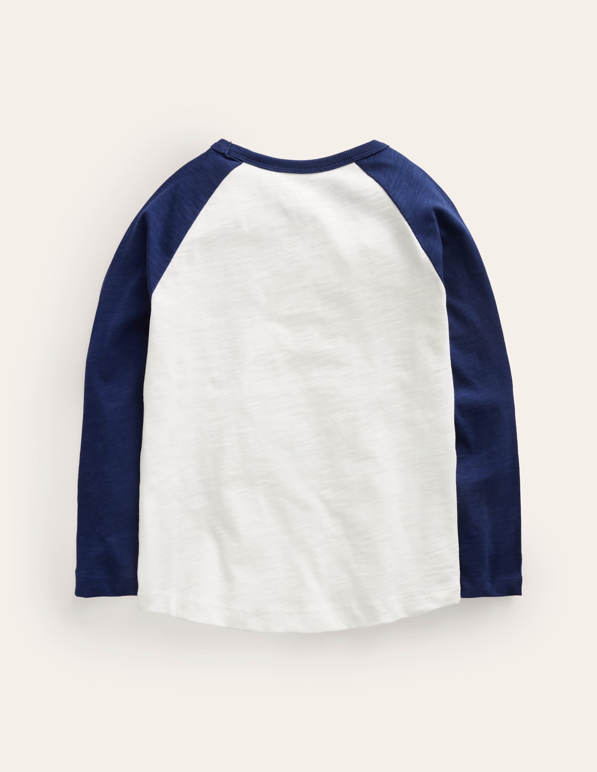 Raglan-T-Shirt mit Faktentabelle-Naturweiß/Marineblau Haie - Image 2