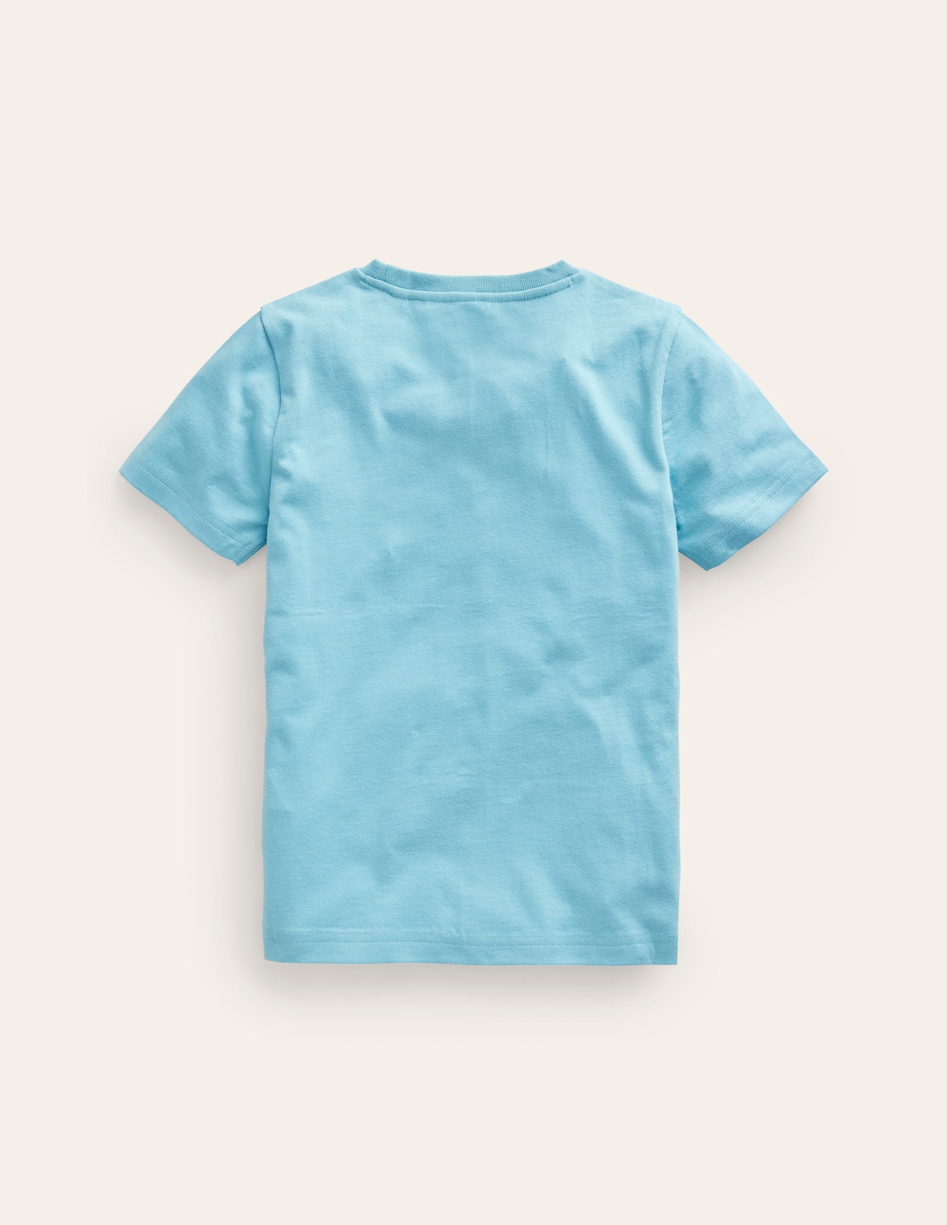 T-shirt animal à super surpiqûres-Vache bleu pied-d’alouette-2