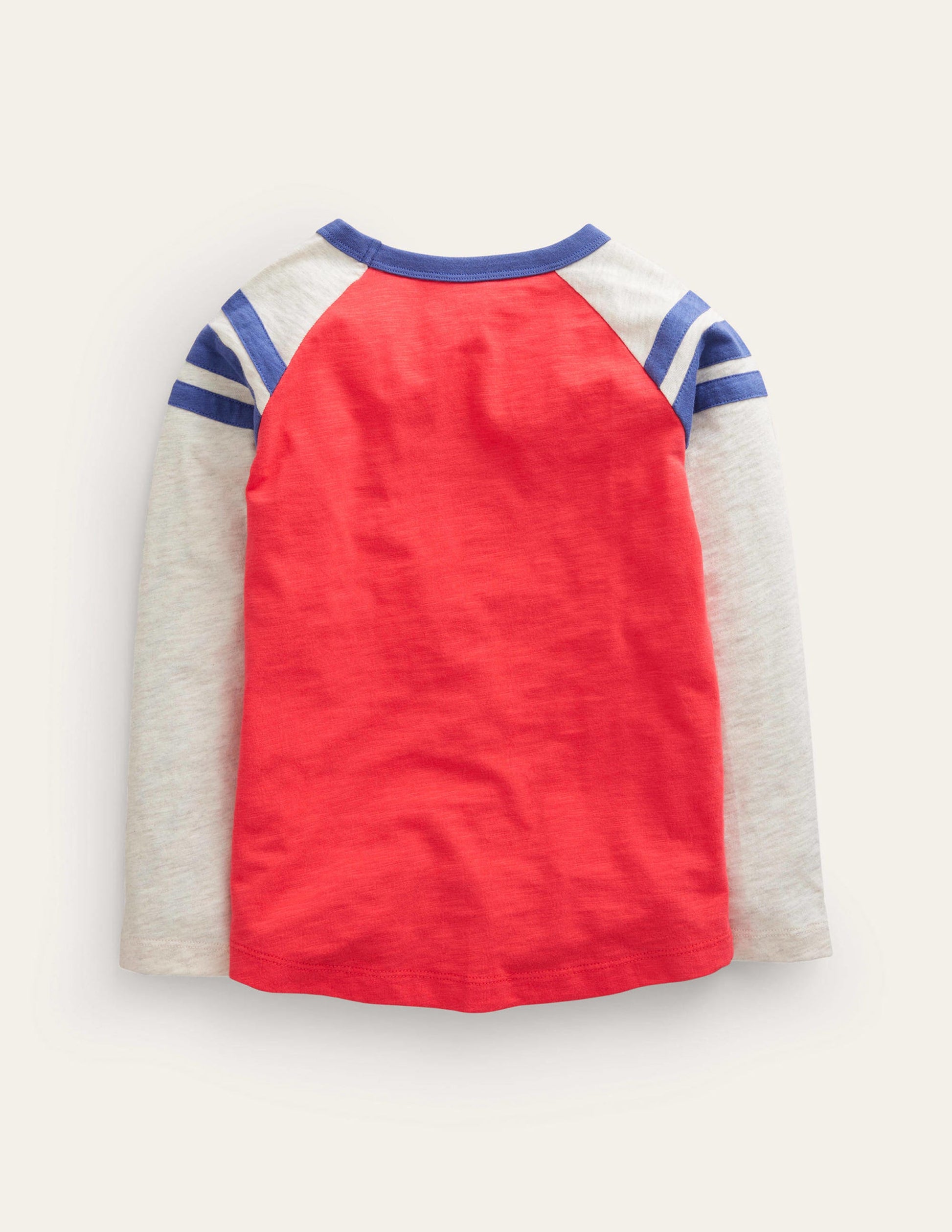 T-shirt à manches longues raglan-Étoile rouge confiture/avoine chiné-2