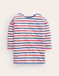 Mariner T-shirt-Sapphire Blue/ Poppy Red