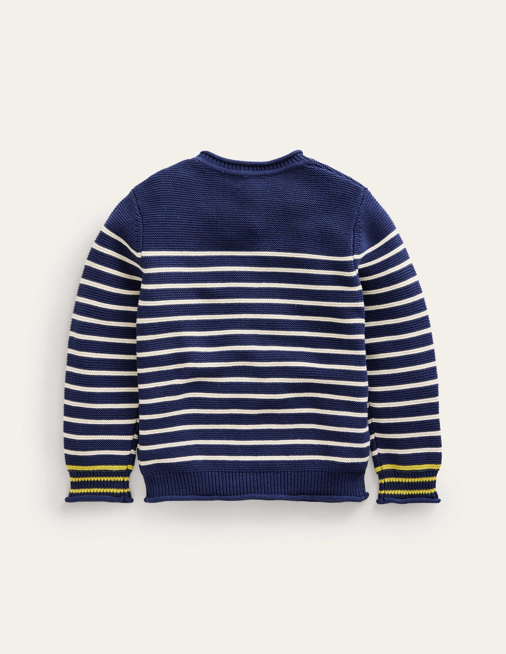 Maritimer Pullover mit Streifen-Saphirblau und Naturweiß gestreift - Image 2