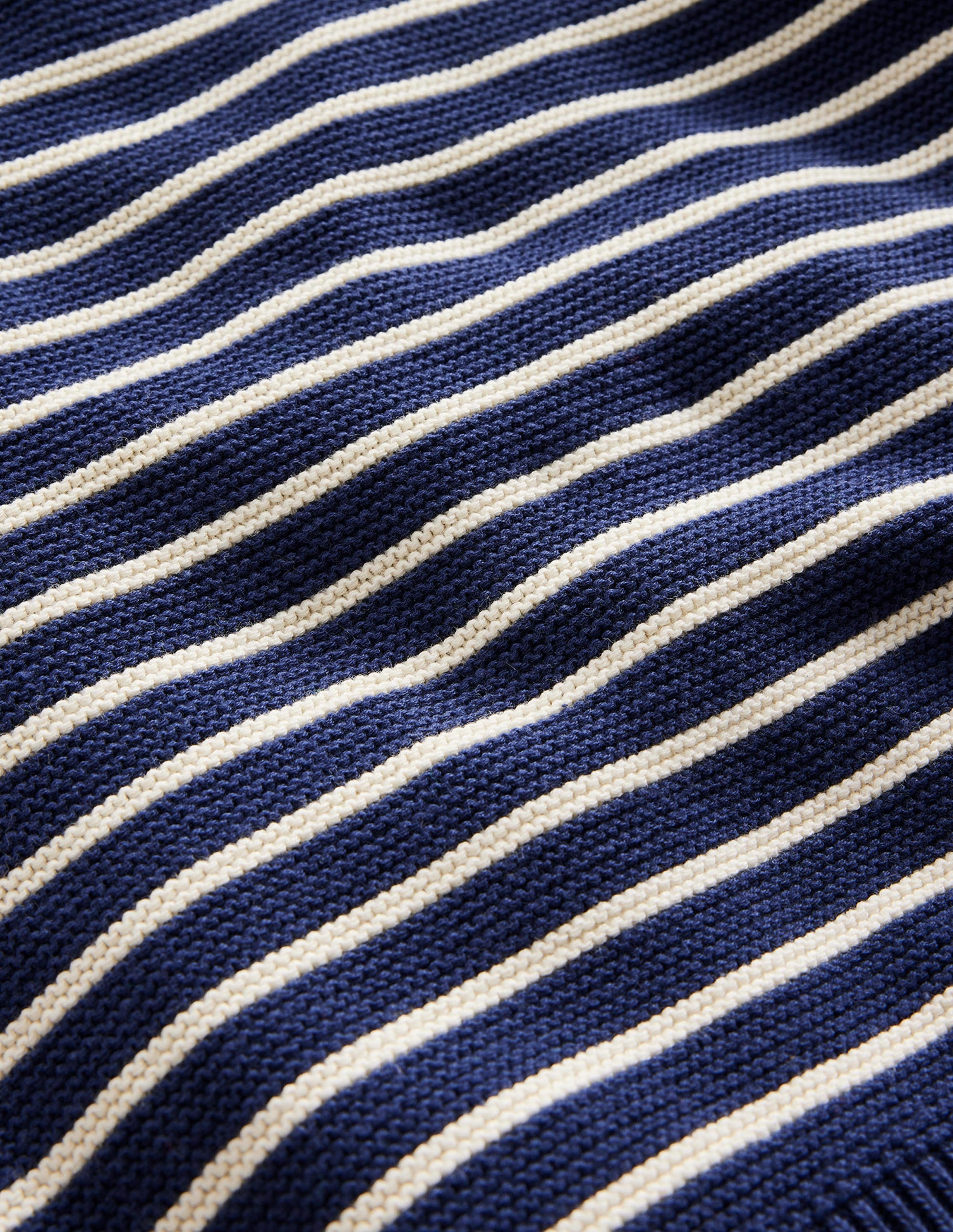 Maritimer Pullover mit Streifen-Saphirblau und Naturweiß gestreift - Image 3