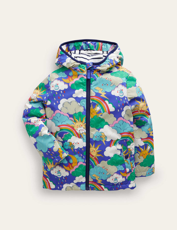 Anorak mit Jersey-Futter-Blaureiher Mega-Wetter