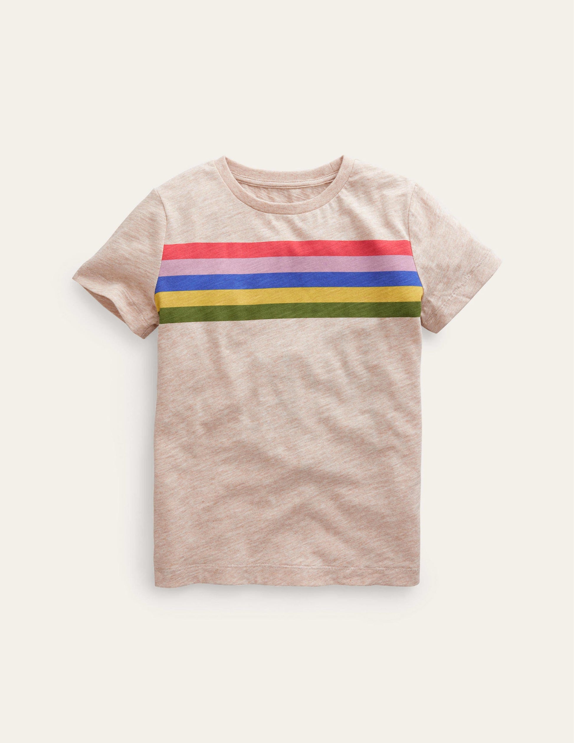 Rainbow Stripe Slub T-shirt-Jam/Blue Stripe-1