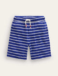 Short en éponge-Rayé bleu saphir/ivoire