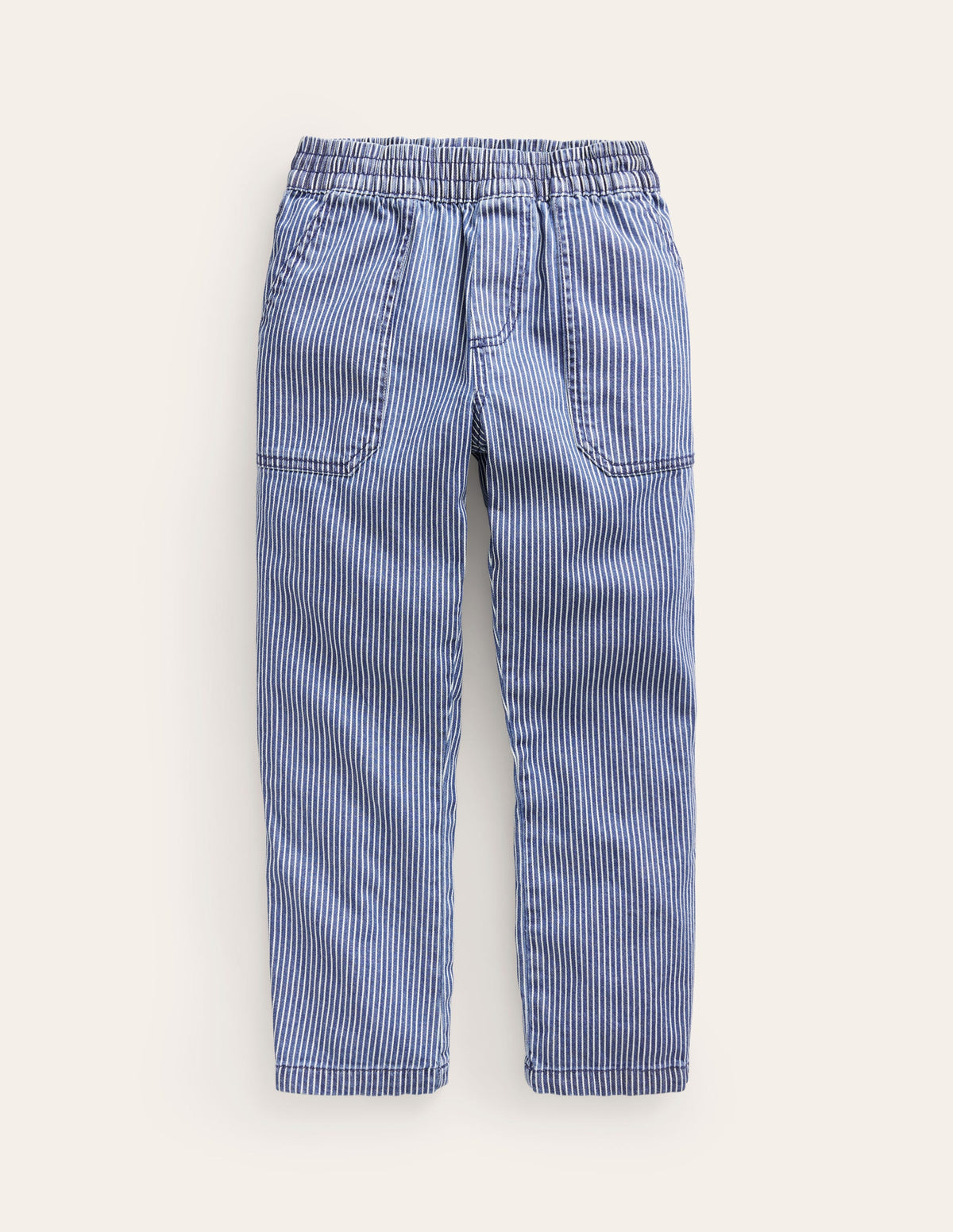 Gestreifte Hose zum Hineinschlüpfen-Mittelalterblau Streifen - Image 1