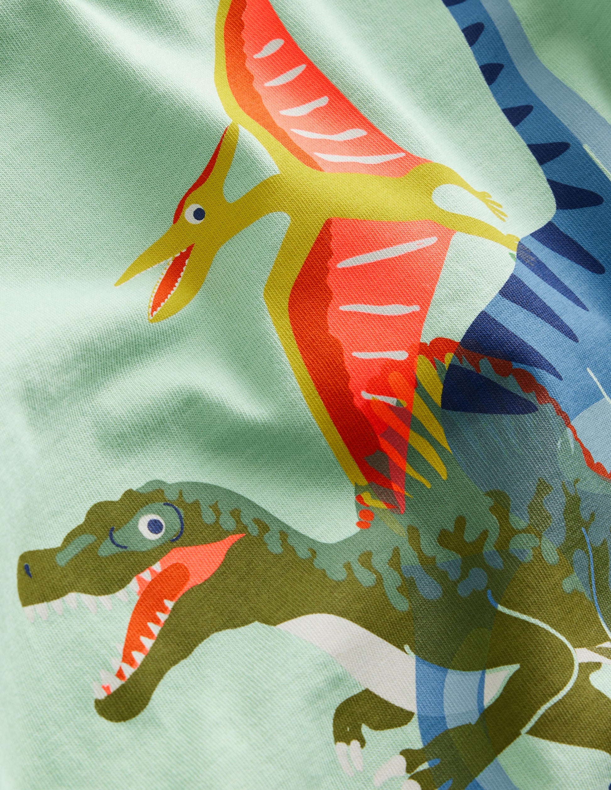 Riso T-Shirt mit Druck-Pistaziengrün Dinos-3