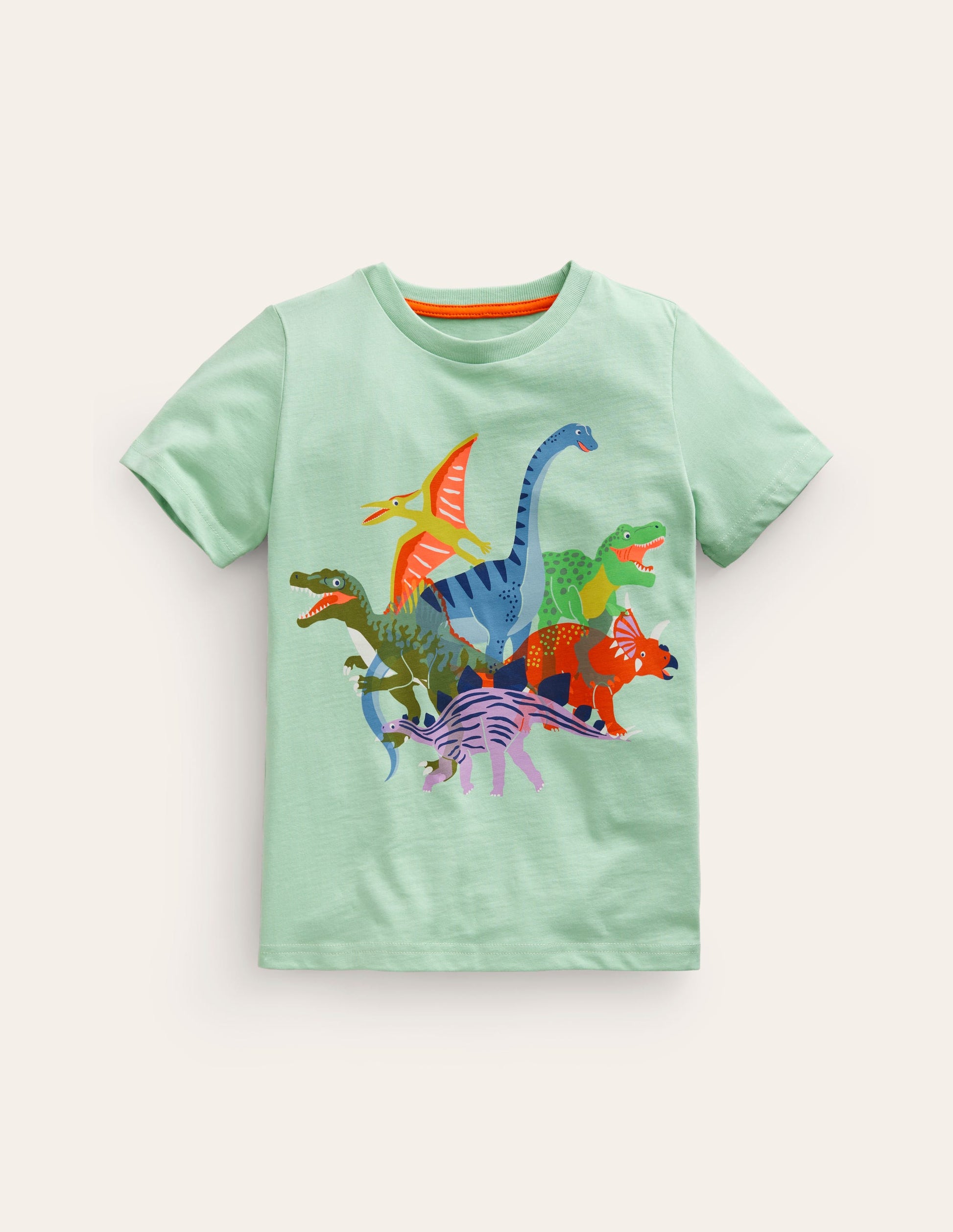 Riso T-Shirt mit Druck-Pistaziengrün Dinos-1