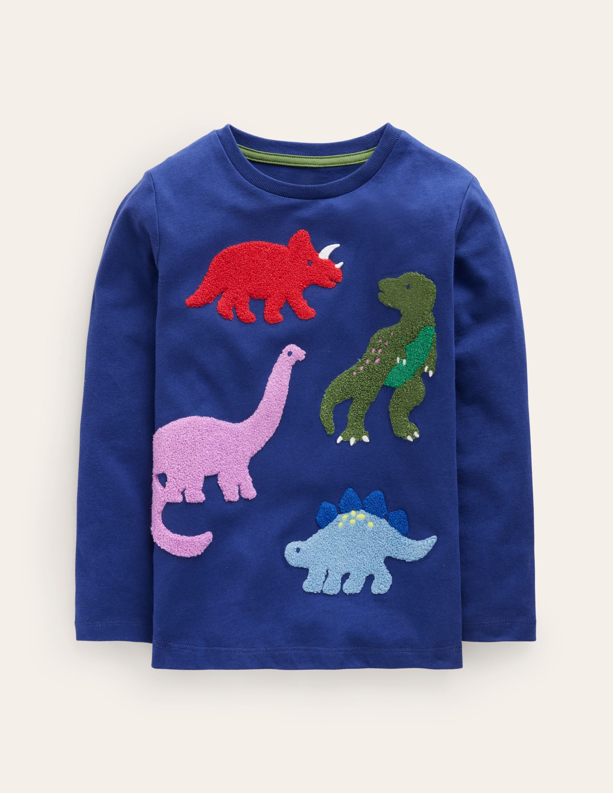 Bouclé-T-Shirt Dinosaurier-Segelblau - Image 1