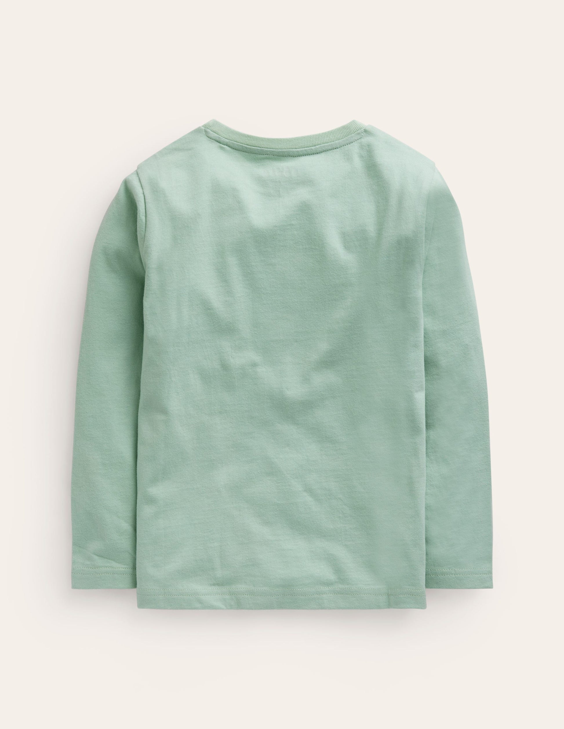 T-shirt point de croix en coton-Pistache-2