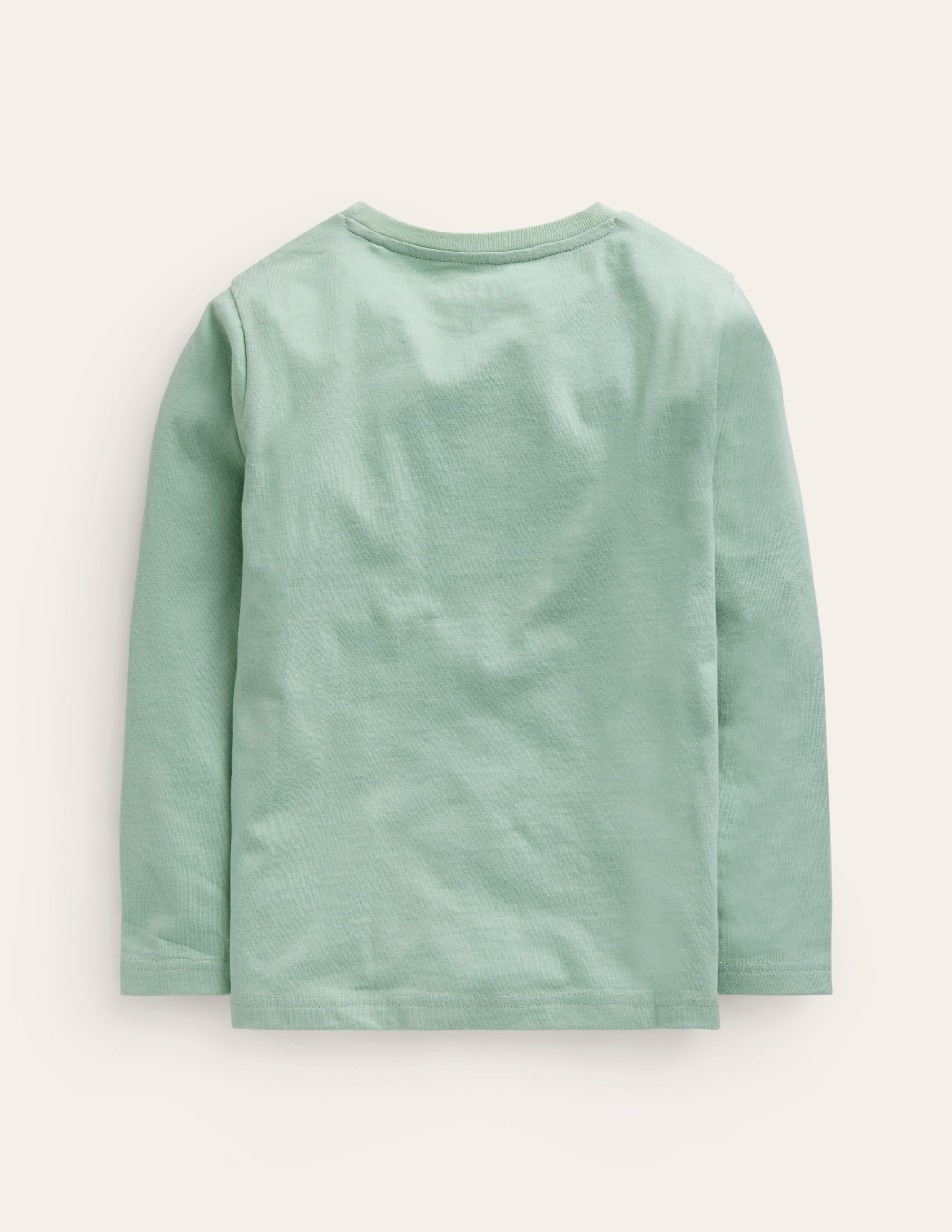 T-shirt point de croix en coton-Pistache - Image 2