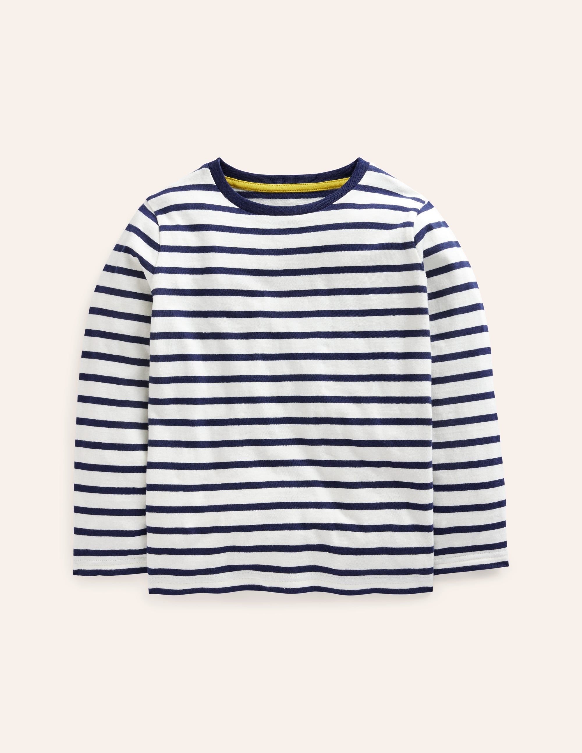 Breton-T-Shirt für den Alltag-Naturweiß/ Schuluniform-Marineblau - Image 1