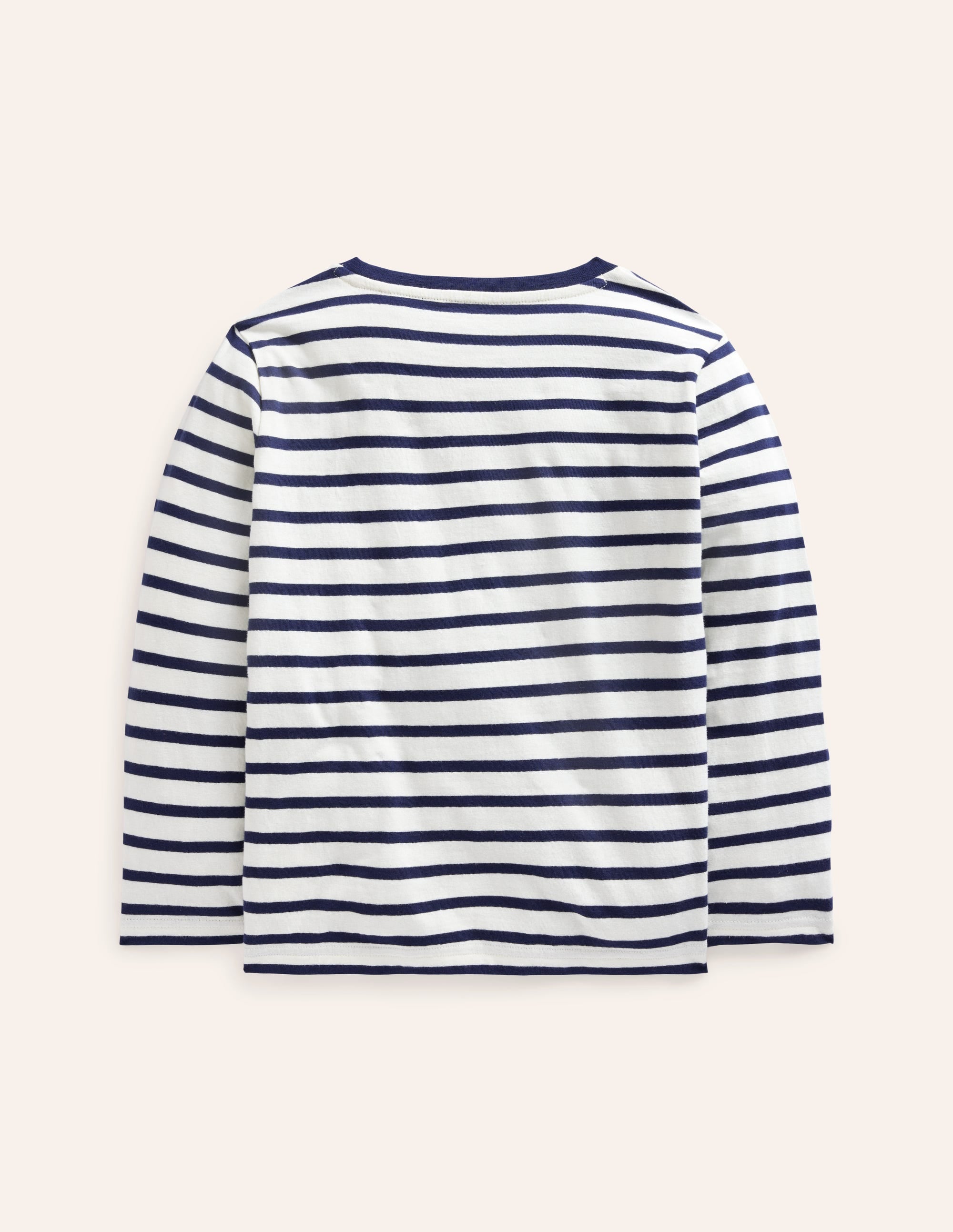 Breton-T-Shirt für den Alltag-Naturweiß/ Schuluniform-Marineblau - Image 2