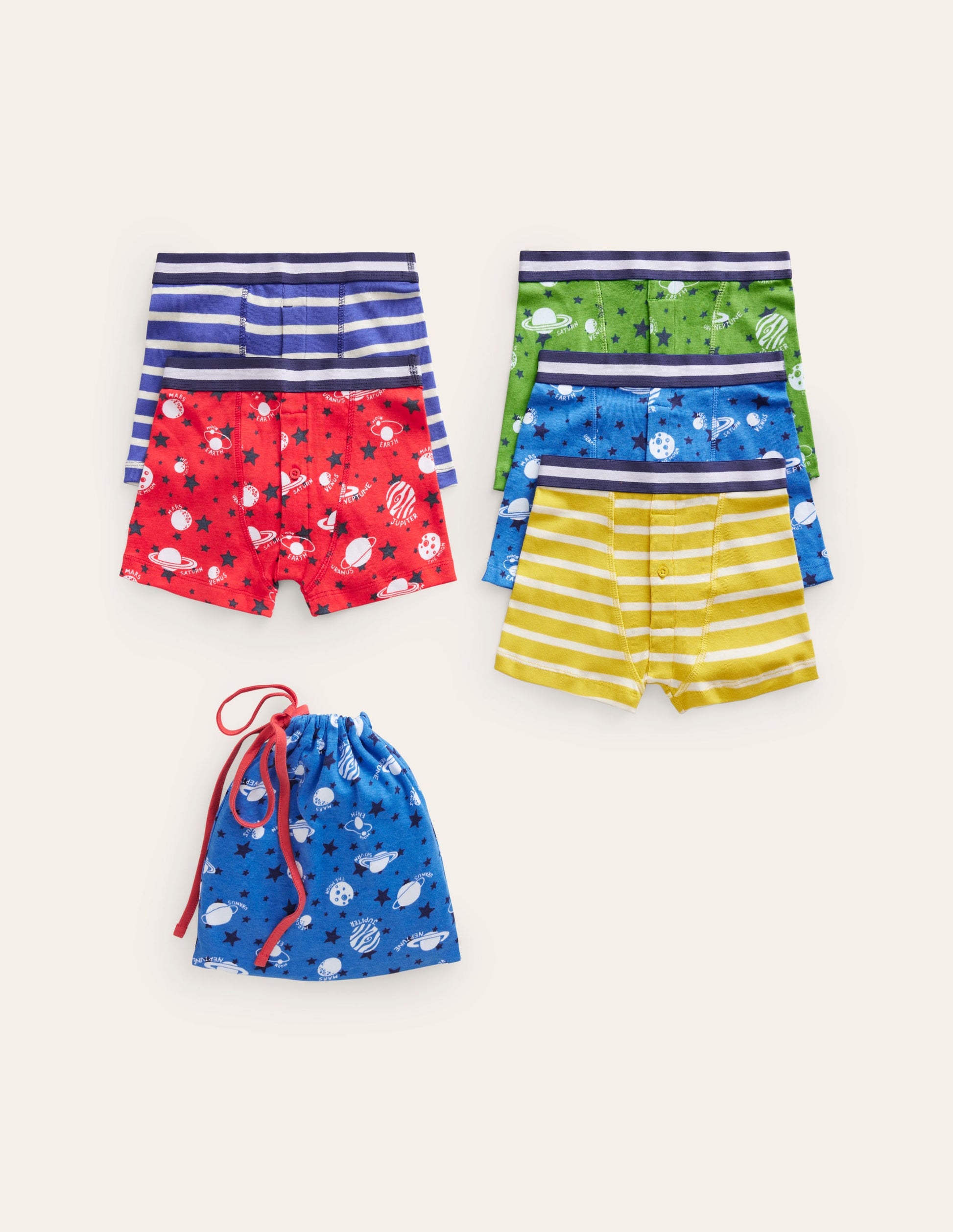 5 boxers-Bunt Weltraum-1