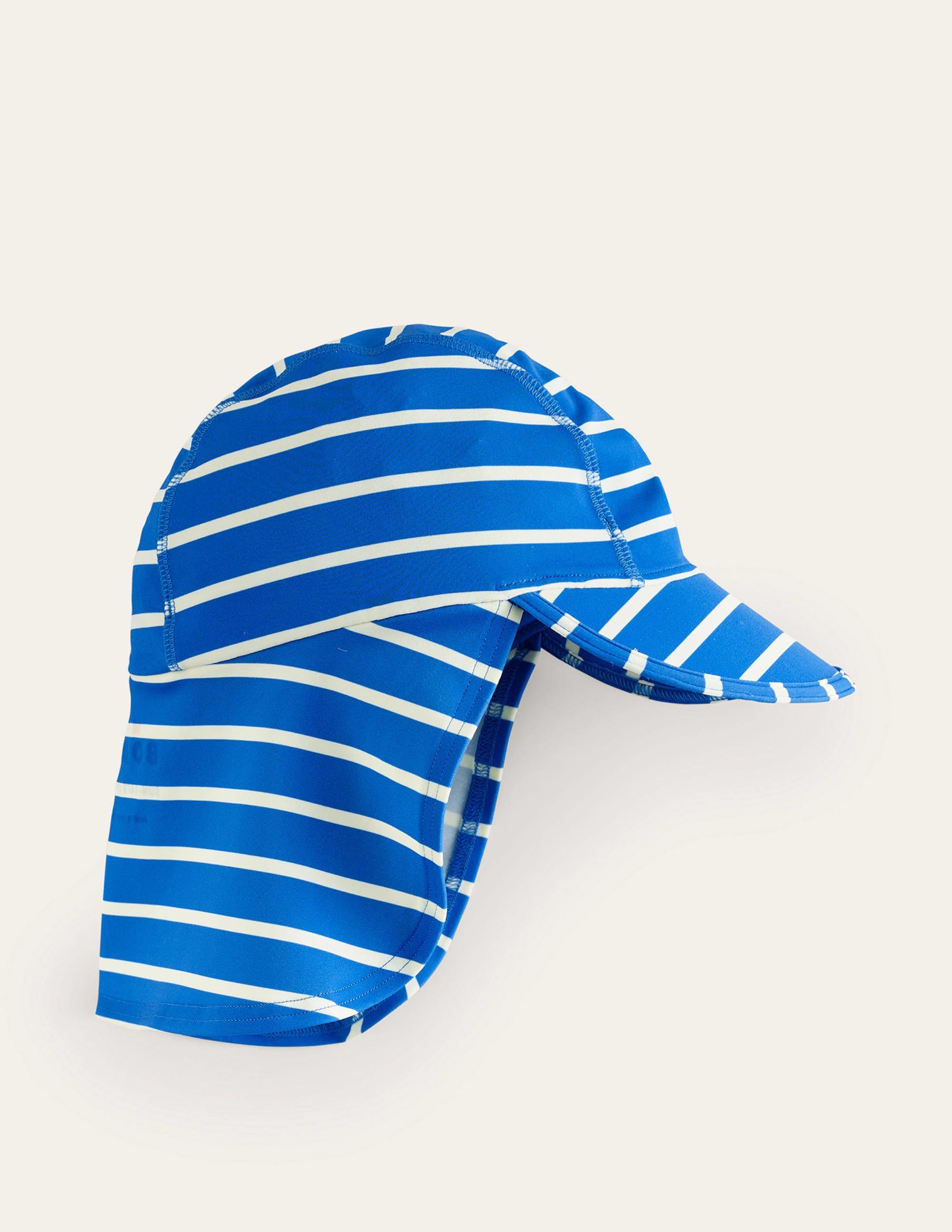 Schwimmhut mit Sonnenschutz-Blau Streifen - Image 1