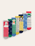 7 paires de chaussettes-Motif ferme multi