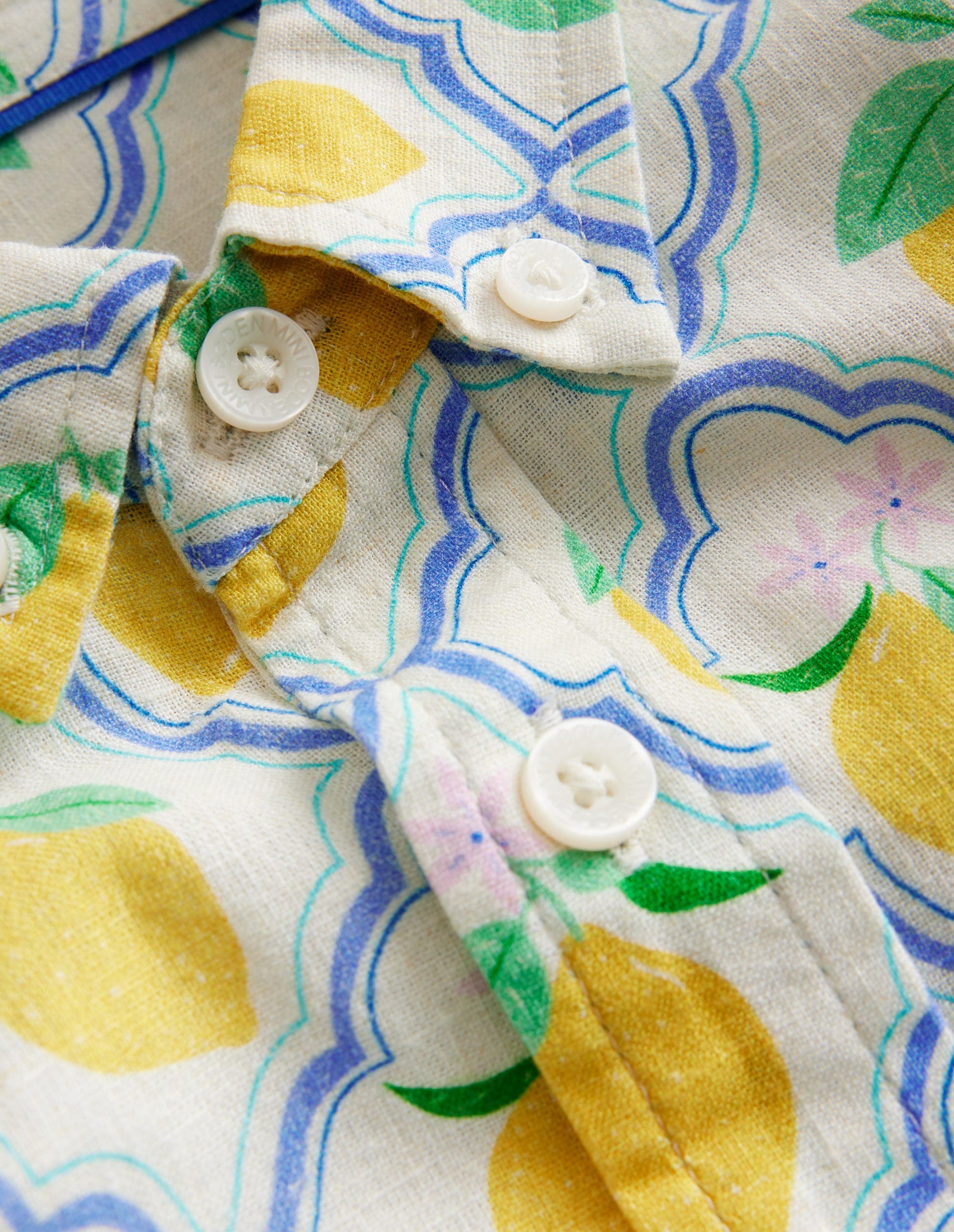 Chemise en coton et lin-Citronneraie jaune-7