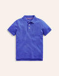 Polo en piqué-Bleu héron