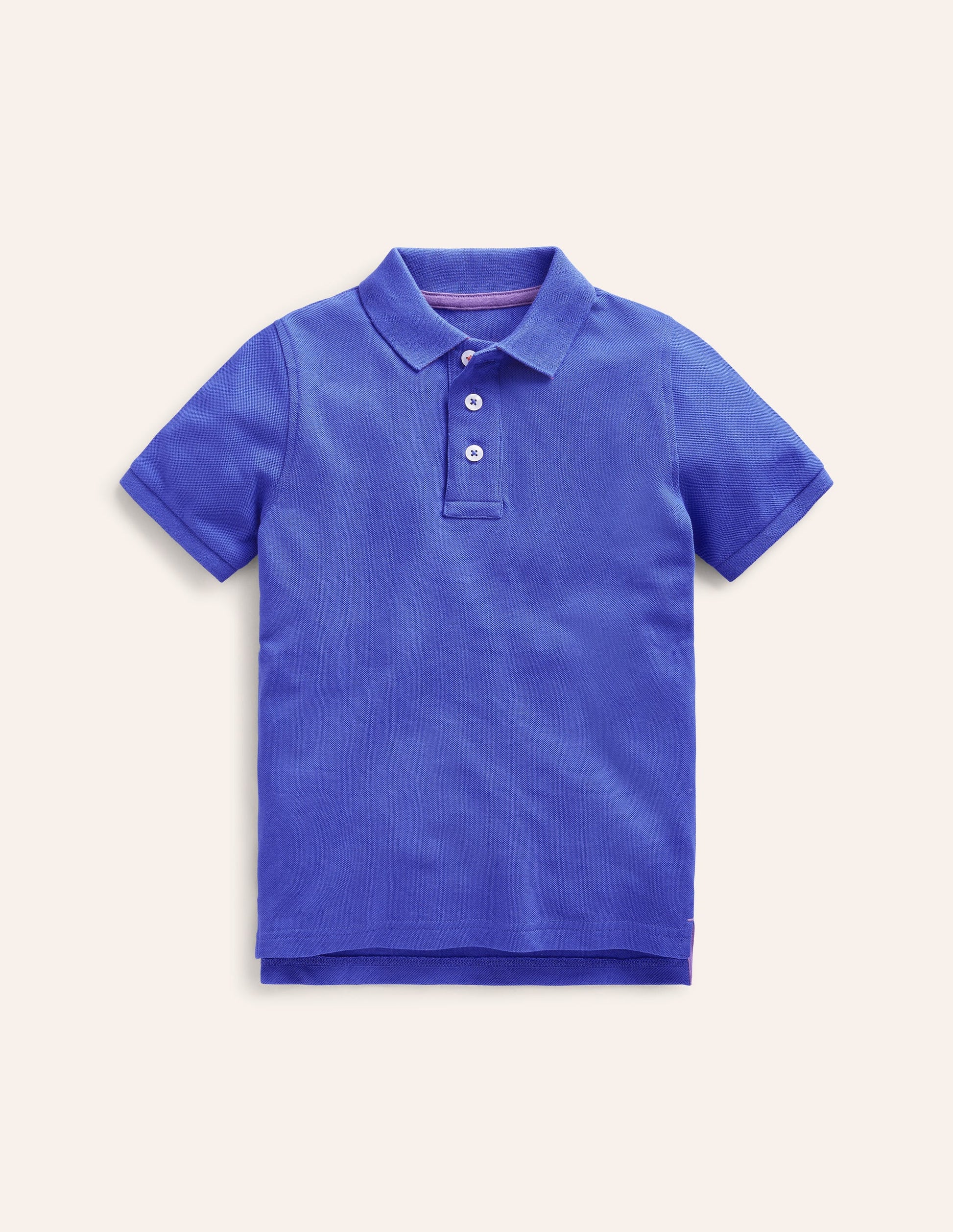 Polo en piqué-Bleu héron-1