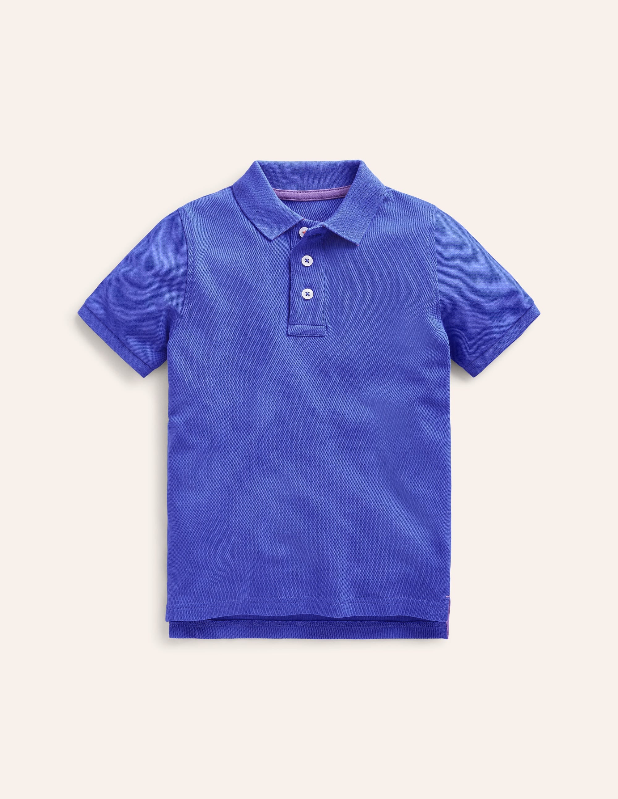 Polo en piqué-Bleu héron - Image 1