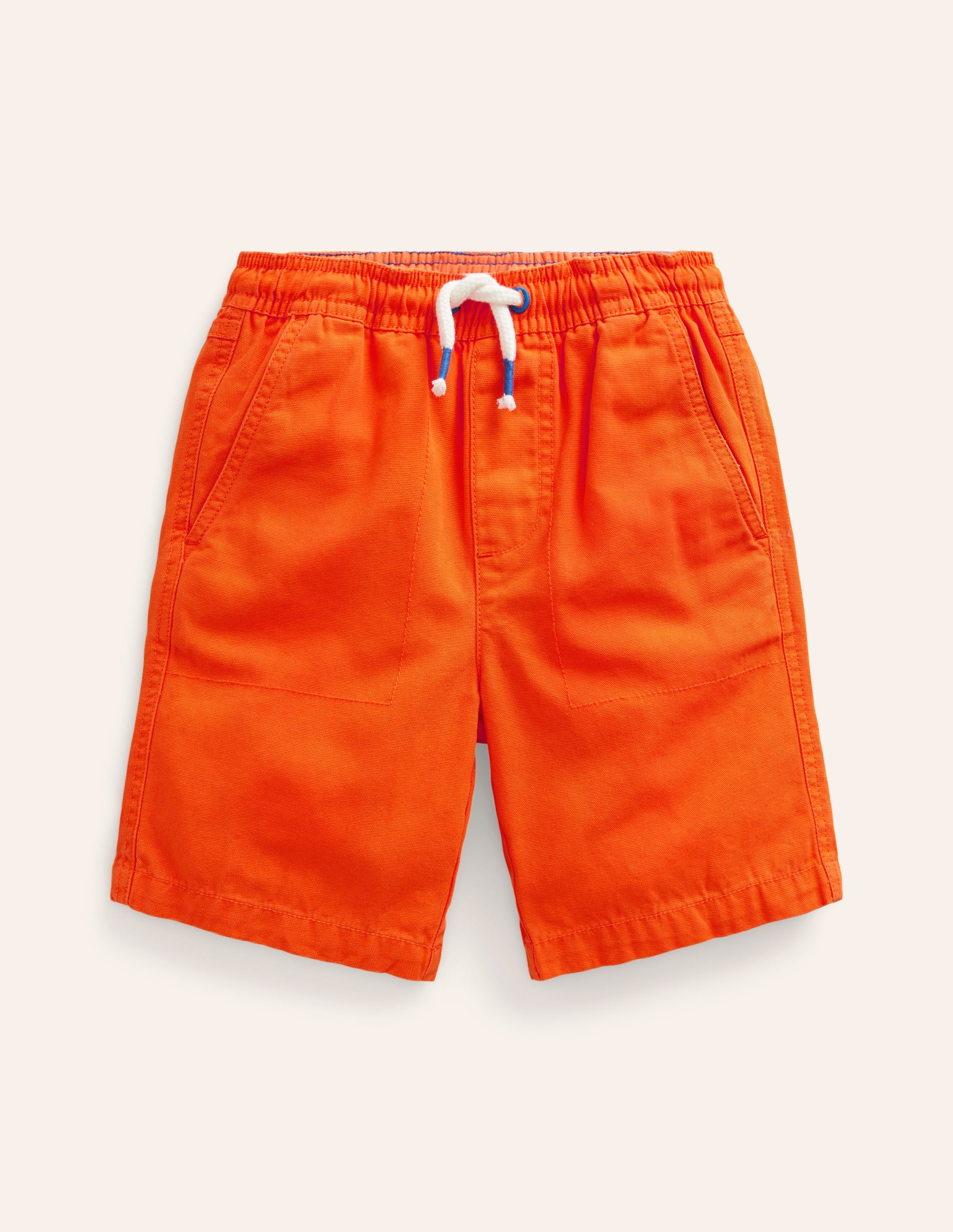 Short à enfiler avec cordon de serrage-Orange pétard - Image 1