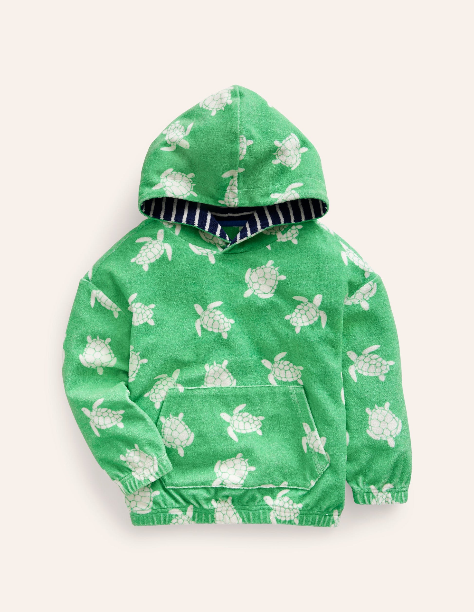 Frottee-Hoodie-Erbsengrün Schildkröten-1
