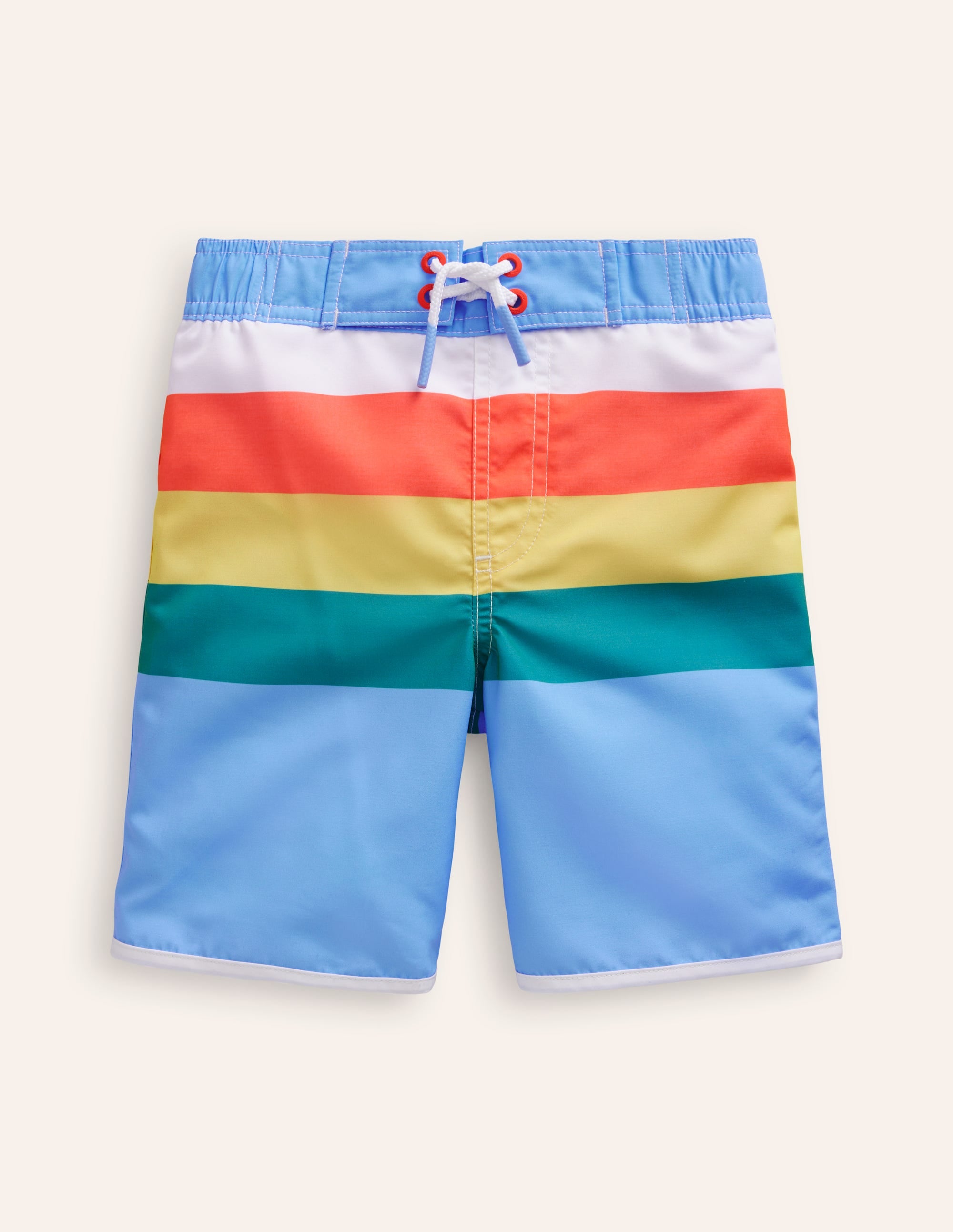 Short de surf-Rayé multi bleu écume - Image 1