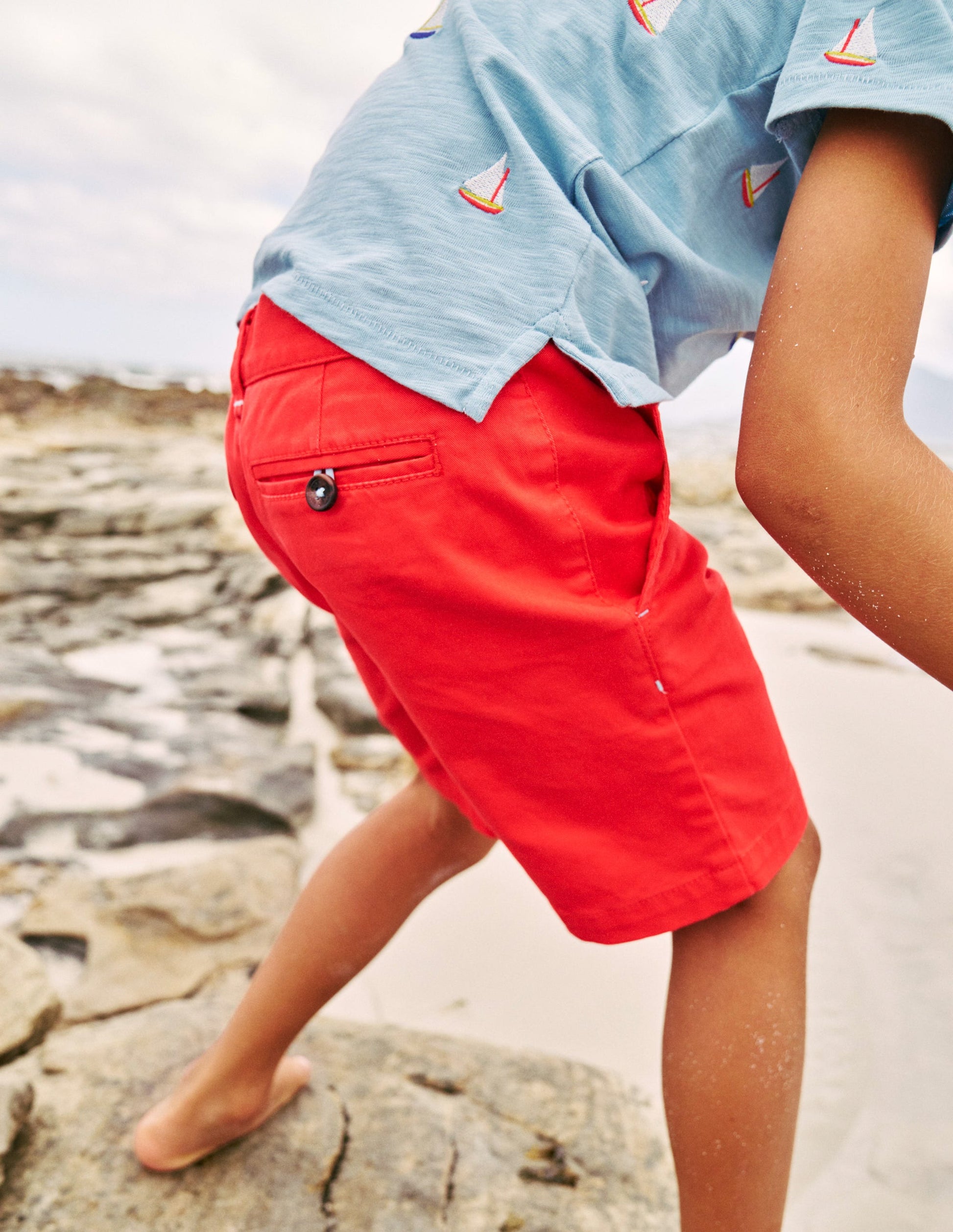 Short chino classique-Rouge confiture-4