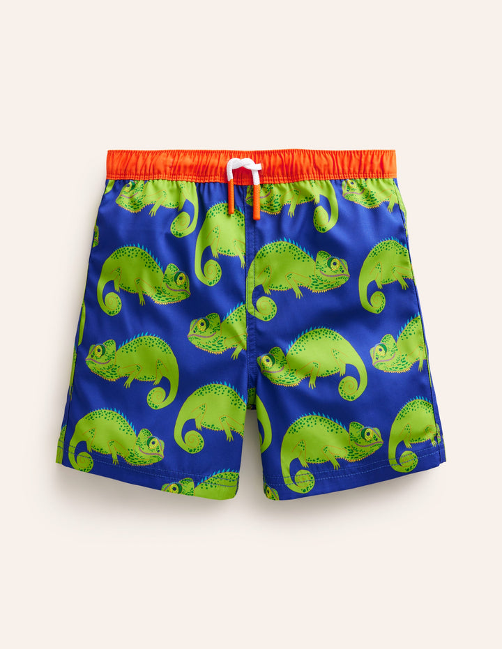 Swim Shorts-Blue Heron Chameleons
