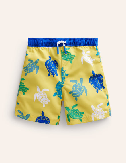 Badeshorts-Gelb Schildkröten