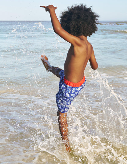Badeshorts-Saphirblau Meeresstrand-1