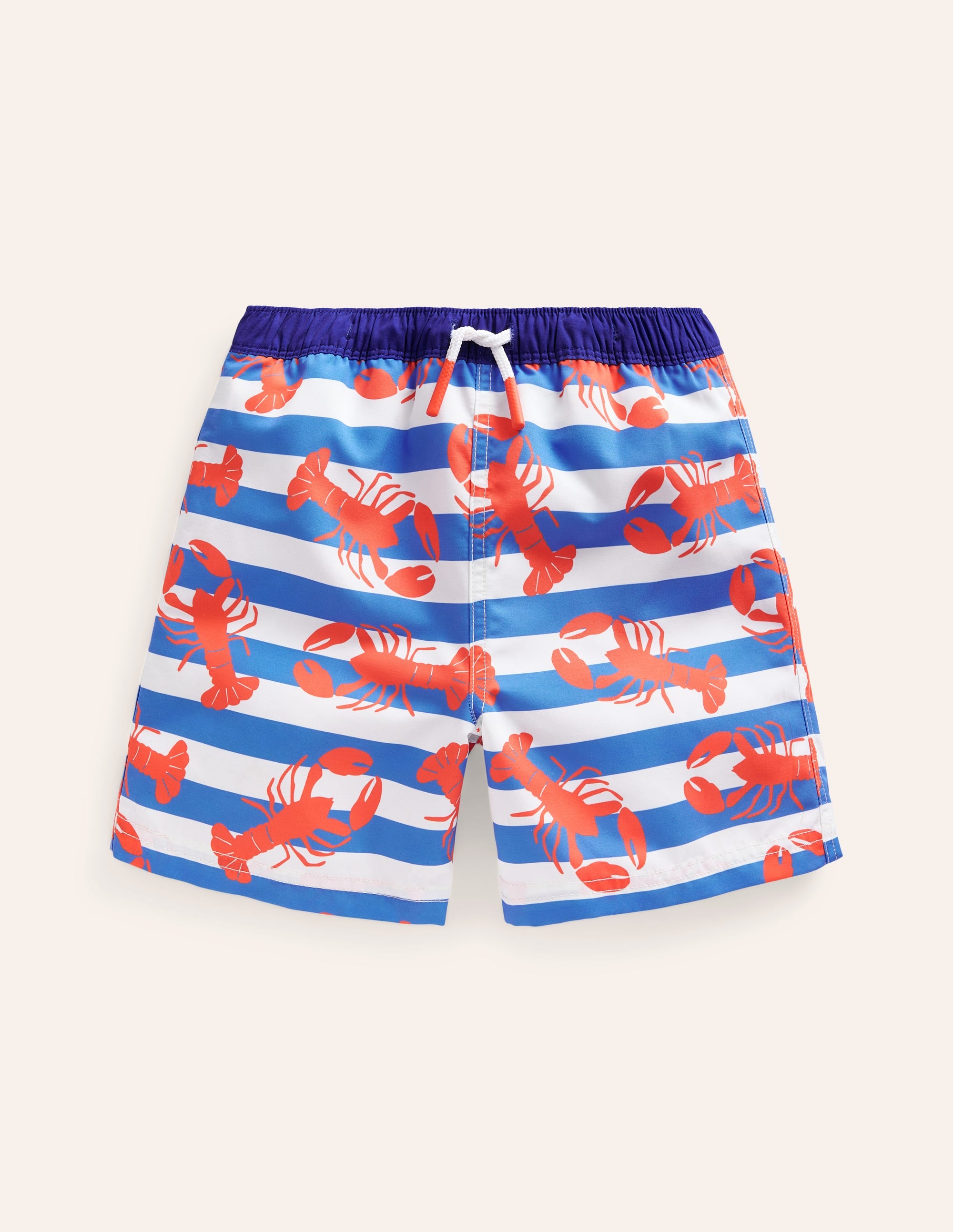 Short de bain-Rayé homard rouge confiture - Image 2