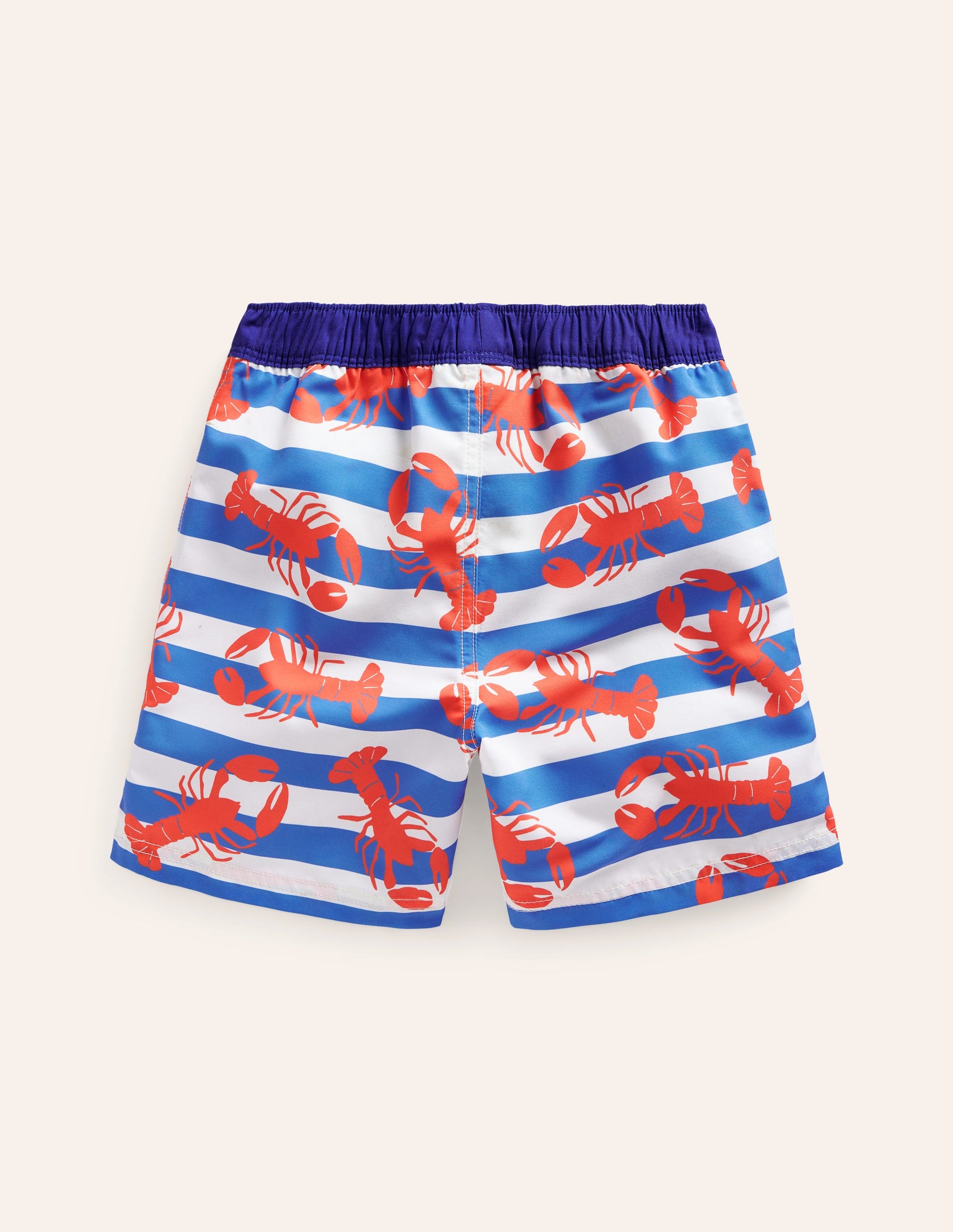 Badeshorts-Marmeladenrot Hummer Streifen-4