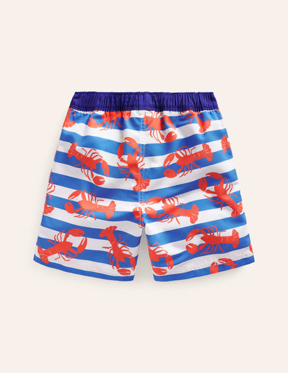 Badeshorts-Marmeladenrot Hummer Streifen-4