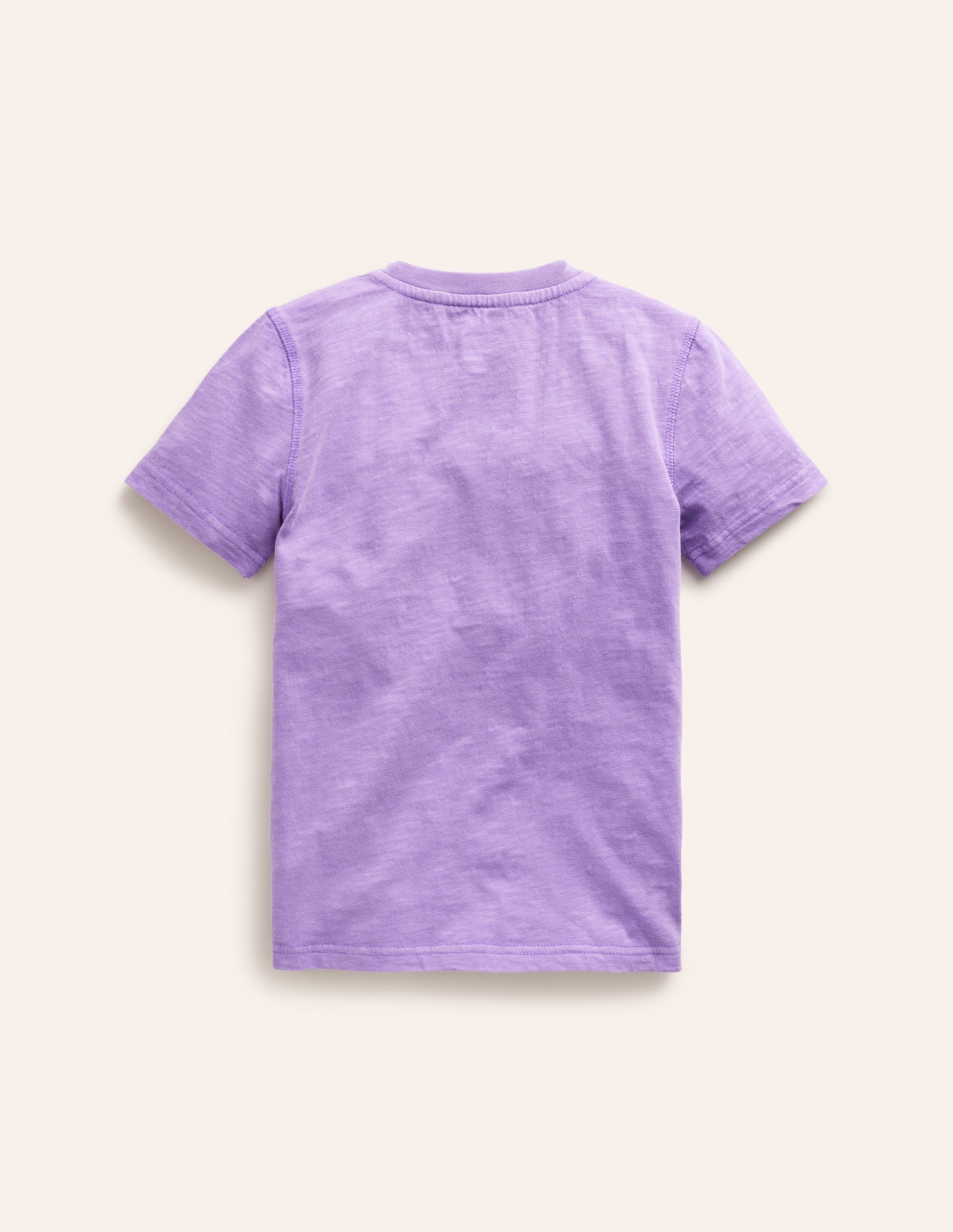 T-shirt à col tunisien en coton délavé-Lavande tendre-2