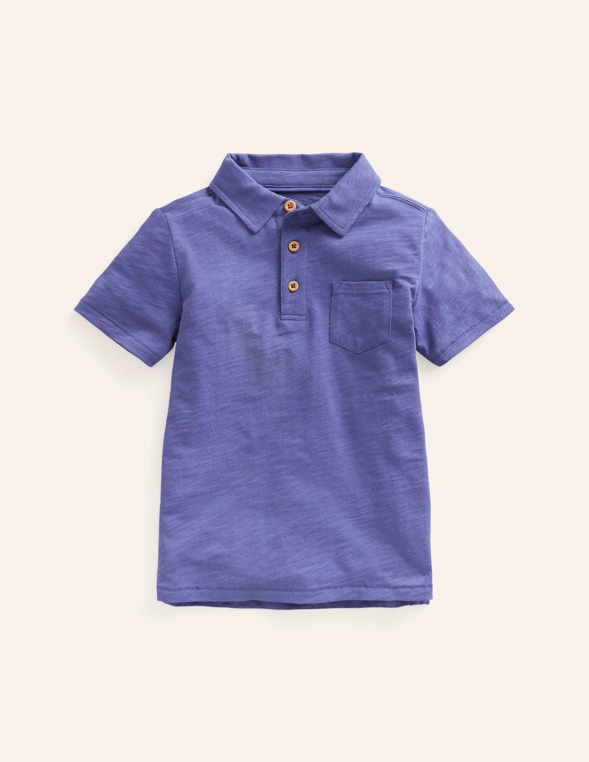 Slub Polo Shirt-Soft Starboard-1