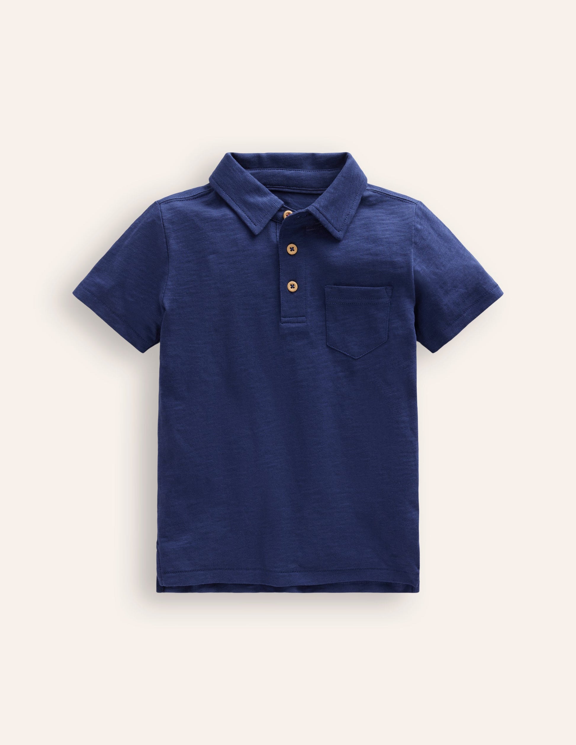 Flammgarn-Polohemd-Schuluniform-Marineblau-1