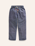Summer Pull-On Trousers-Mid Chambray